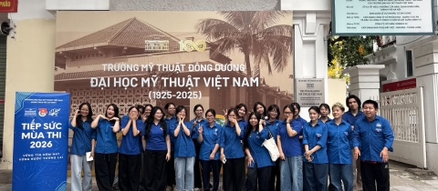 TIẾP SỨC MÙA THI 2026 – SỰ ĐỒNG HÀNH CỦA TUỔI TRẺ TRƯỜNG ĐẠI HỌC MỸ THUẬT VIỆT NAM